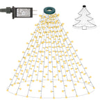 6.6FT Christmas Tree Lights with 400 LED Warm White - 16 Lines Waterfall String Lights for Holiday Decor