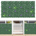 91inch x 46inch Artificial Evergreen Ivy Privacy Fence - Faux Vine Panel for Wall Decor & Backyard Privacy