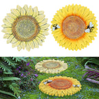 2 Pack Sunflower Garden Stepping Stone Set - 10-Inch Decorative Pavers for Walkways & Outdoors