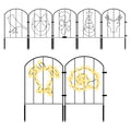 10-Panel Arched Decorative Garden Fence - 10.4ft Rustproof Metal Wire Border for Dogs & Landscapes