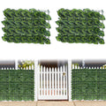 24-Pack Artificial Green Wall Panels - 15inchx11inch Expandable Privacy Fence for Balcony & Indoor Decor