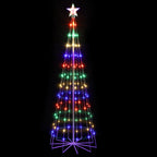 6' Animated LED Outdoor Christmas Tree - Multicolor Lightshow Cone Tree with Topper Star