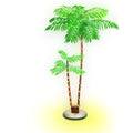 6FT Lighted Artificial Palm Tree - Tropical Light Up Tree with Warm White LEDs