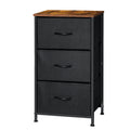 3-Drawer Fabric Nightstand - Small Bedside Dresser for Bedroom, Office & Dorm