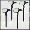4-Pack Solar Landscape Spotlights - 56 LED Outdoor Lights with 3 Modes for Garden & Path