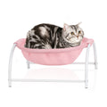 Elevated Cat Bed Hammock - Detachable Breathable Sleeping Cot for Small Pets
