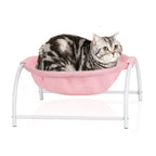 Elevated Cat Bed Hammock - Detachable Breathable Sleeping Cot for Small Pets