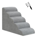 5-Step High Density Foam Pet Stairs - Non-Slip Dog Ramp for High Beds & Couches