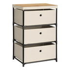 3-Drawer Fabric Dresser - Small Storage Tower for Closets, Bedroom & Entryway