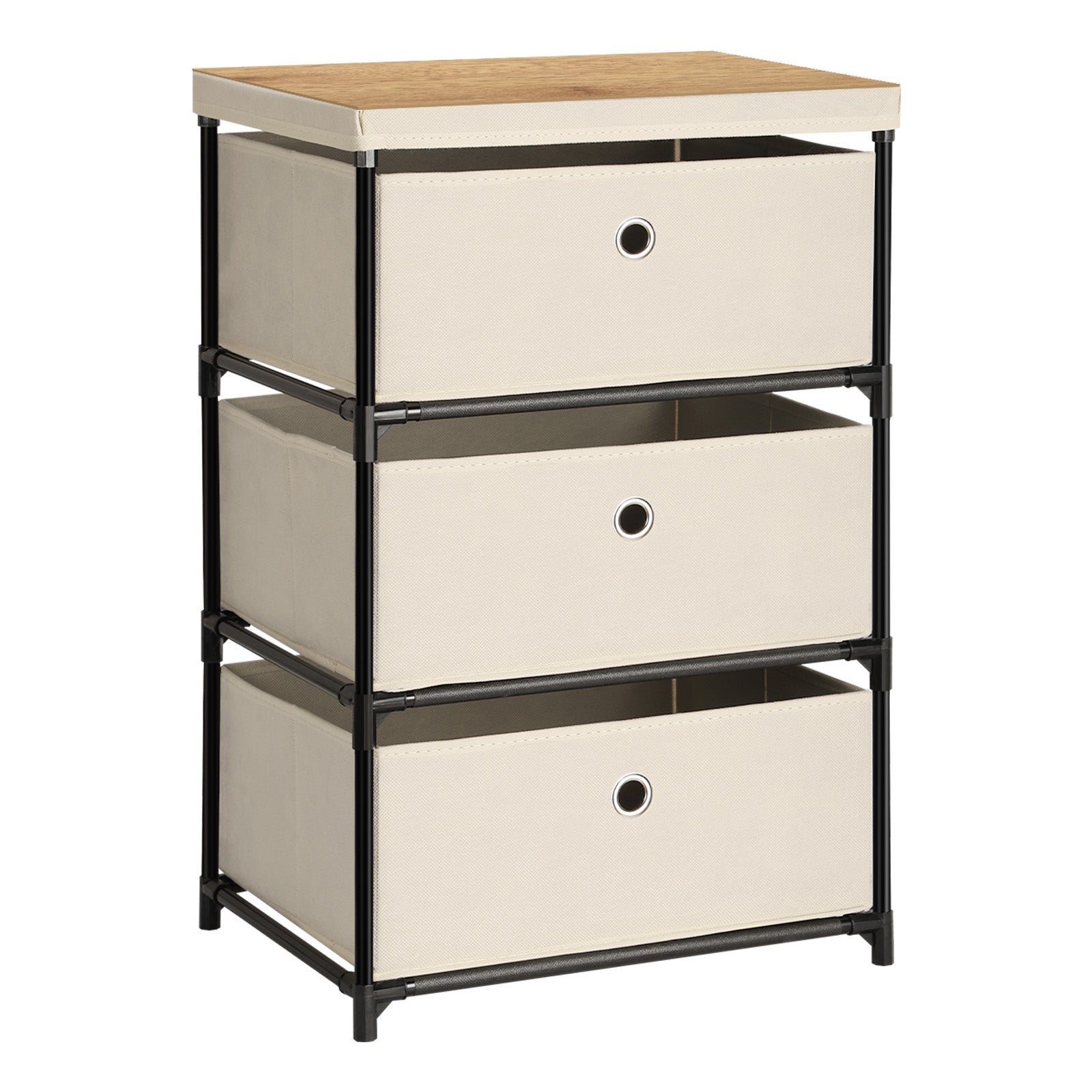 3-Drawer Fabric Dresser - Small Storage Tower for Closets, Bedroom & Entryway