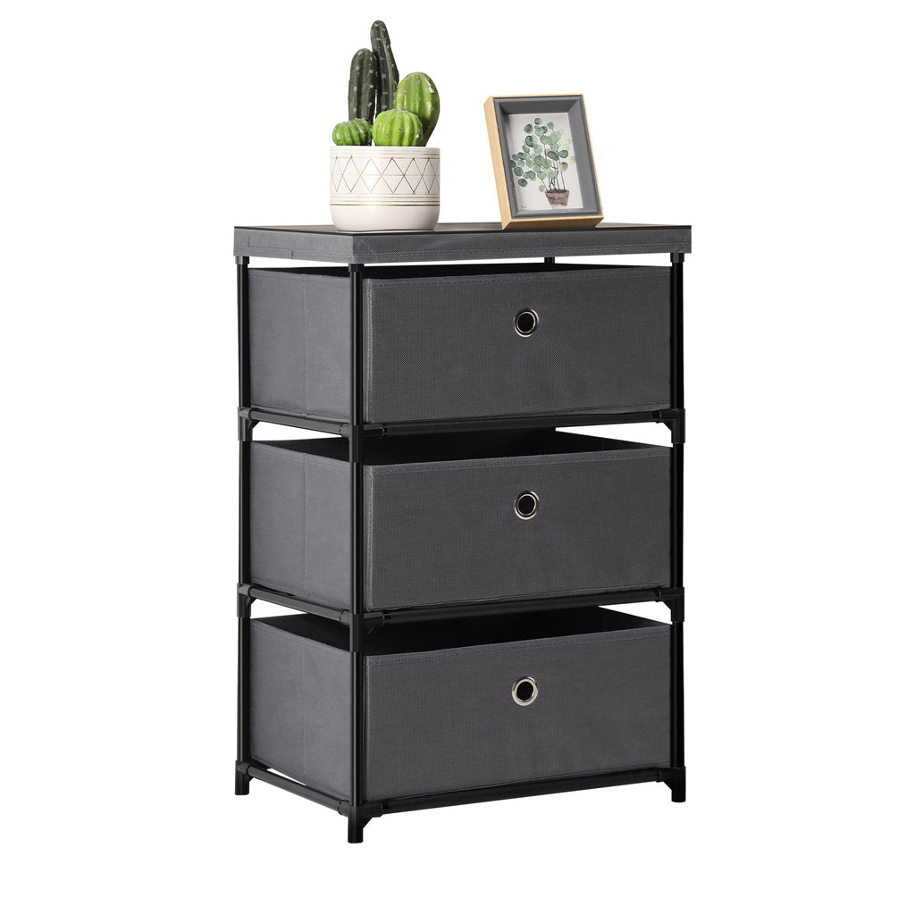 3-Drawer Fabric Dresser - Small Storage Tower for Closets, Bedroom & Entryway