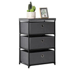 3-Drawer Fabric Dresser - Small Storage Tower for Closets, Bedroom & Entryway