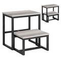3-Step Heavy Duty Stool for Adults - 500lb Capacity Wood & Metal Foot Stool for Kitchen