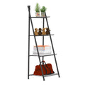 4-Tier Metal Ladder Plant Stand - Decorative Indoor/Outdoor Flower Holder & Display Shelf for Succulents