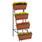 4-Tier Vertical Garden Planter - Elevated Raised Garden Bed with Tilted Bins for Small Space Gardening