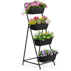4-Tier Vertical Garden Planter Box - Freestanding Raised Bed with Drainage Holes for Patio & Yard