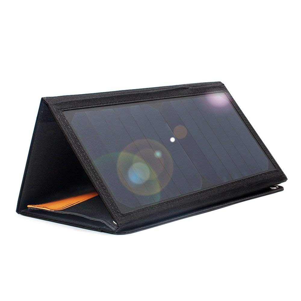 Portable 21W Solar Panel Charger - High-Efficiency Foldable Power Bank for Camping, Tablets, and Flashlights
