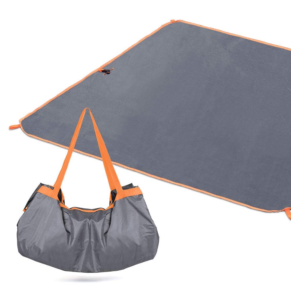 55-inch Square Water-Resistant Outdoor Ground Cover for Picnics, Camping, and Beach Outing Foldable Travel Mat