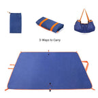 55-inch Square Water-Resistant Outdoor Ground Cover for Picnics, Camping, and Beach Outing Foldable Travel Mat