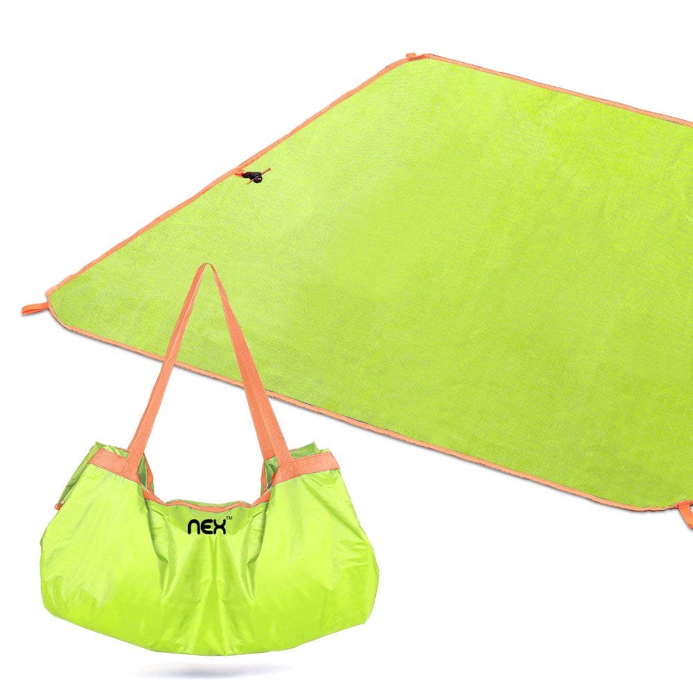 55-inch Square Water-Resistant Outdoor Ground Cover for Picnics, Camping, and Beach Outing Foldable Travel Mat