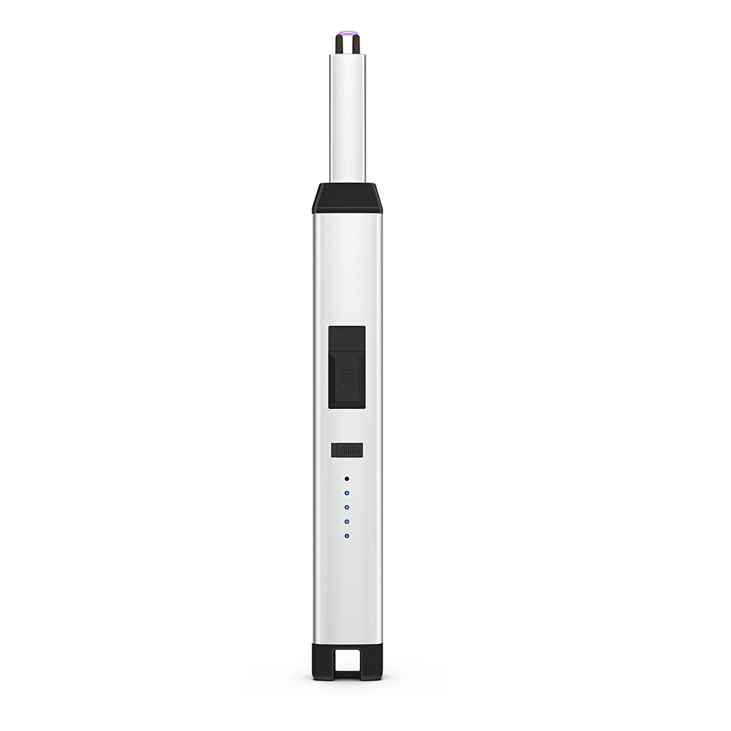 Rechargeable Electric Candle Lighter - USB Flameless Plasma Arc Lighter with Safety Lock & Battery Indicator