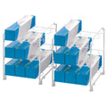 Kitchen Wrap & Foil Organizer Rack (2-Pack) - Stackable Storage Holder for Aluminum Foil and Plastic Wrap