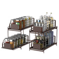 Set of 2 Under Sink Organizers -2-Tier Pull-Out Sliding Basket Storage Shelves