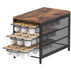 54/72-Capacity 3/4-Tier K-Cup Drawer Organizer -Rustic Coffee Pod Holder for Countertops