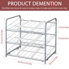 Stackable Can Organizer Rack, 2-Pack Brown Pantry Can Storage Dispensers, Holds 36 Cans Total