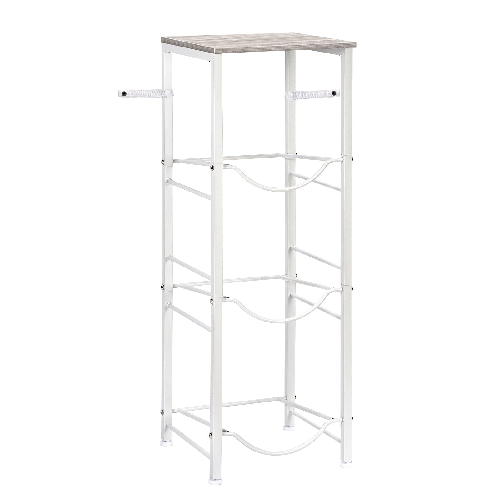 Heritage 3-Tier Water Jug Tower | Space-Saving Organizer with Rustic Wood Accents