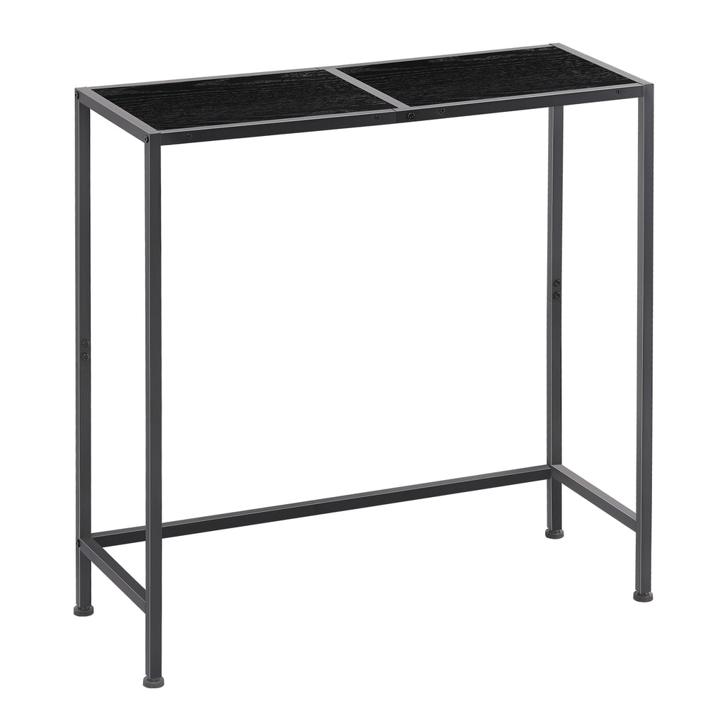 31.5" Industrial Console Table with Sturdy Metal Frame - Multi-Purpose Sofa Table for Entryway, Office Reception & Living Room, Black