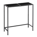 31.5" Industrial Console Table with Sturdy Metal Frame - Multi-Purpose Sofa Table for Entryway, Office Reception & Living Room, Black