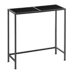 31.5" Industrial Console Table with Sturdy Metal Frame - Multi-Purpose Sofa Table for Entryway, Office Reception & Living Room, Black