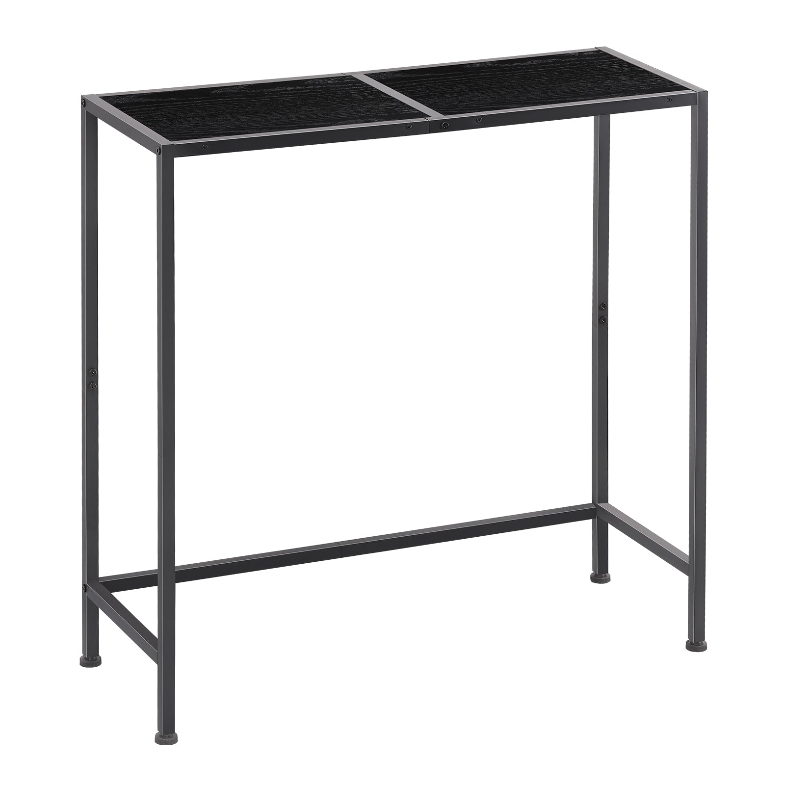 31.5" Industrial Console Table with Sturdy Metal Frame - Multi-Purpose Sofa Table for Entryway, Office Reception & Living Room, Black