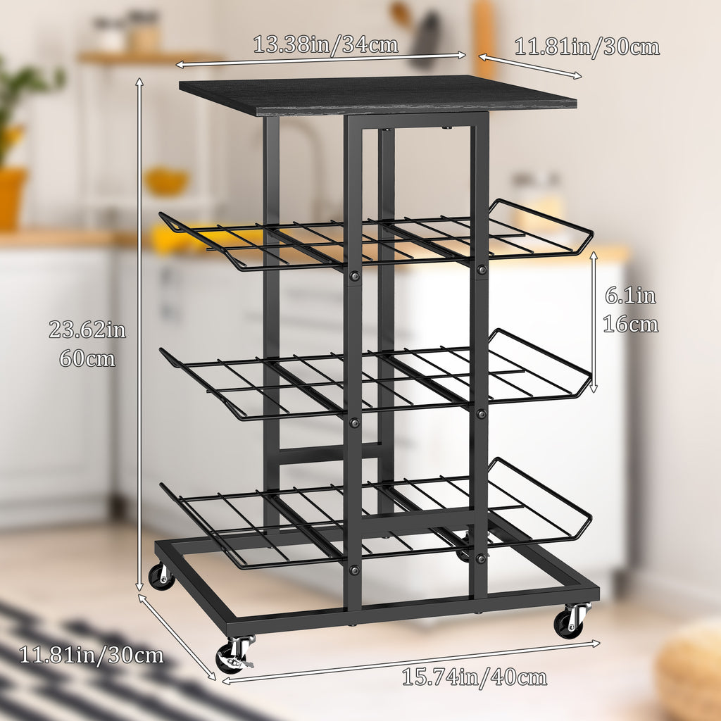 Water Bottle & Soda Can Organizer - Free Standing Beverage Rack for Kitchen Pantry