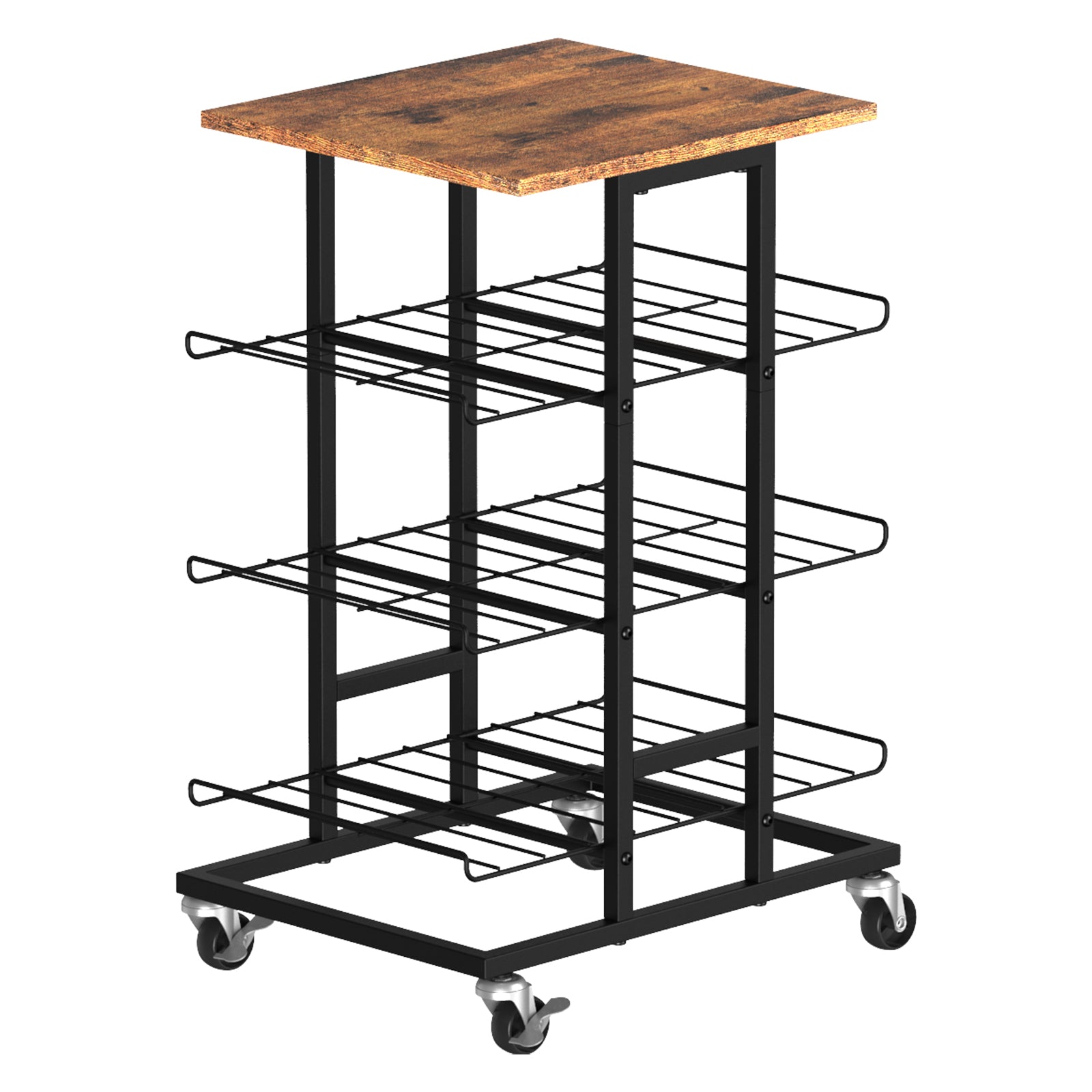 Water Bottle & Soda Can Organizer - Free Standing Beverage Rack for Kitchen Pantry
