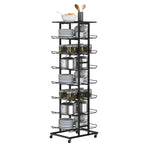 Water Bottle & Soda Can Organizer - Free Standing Beverage & Snack Storage Rack