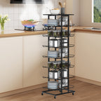 Water Bottle & Soda Can Organizer - Free Standing Beverage & Snack Storage Rack