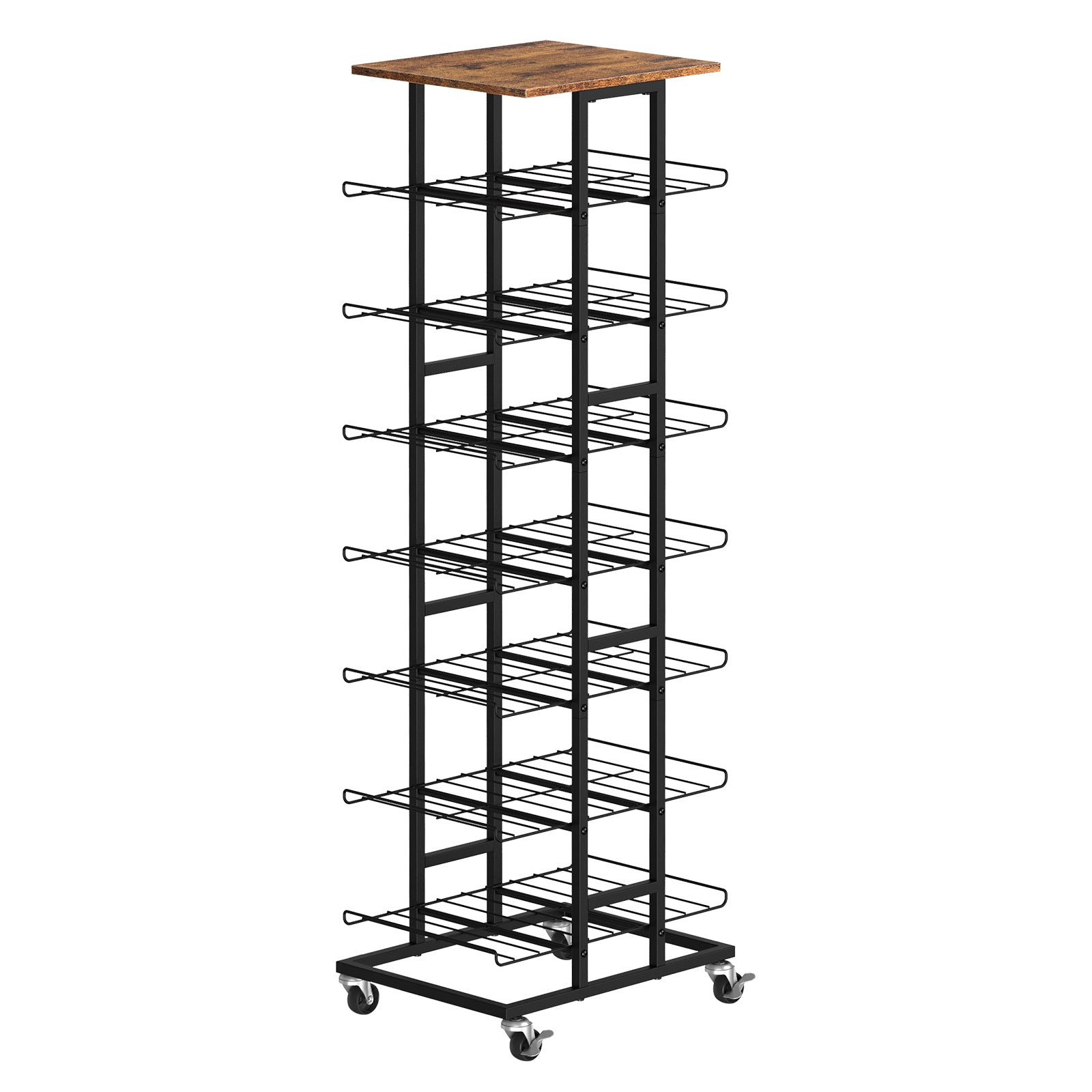 Water Bottle & Soda Can Organizer - Free Standing Beverage & Snack Storage Rack