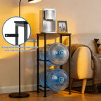 Water Jug Holder with Top Shelf - Heavy Duty 5 Gallon Water Bottle Dispenser Stand