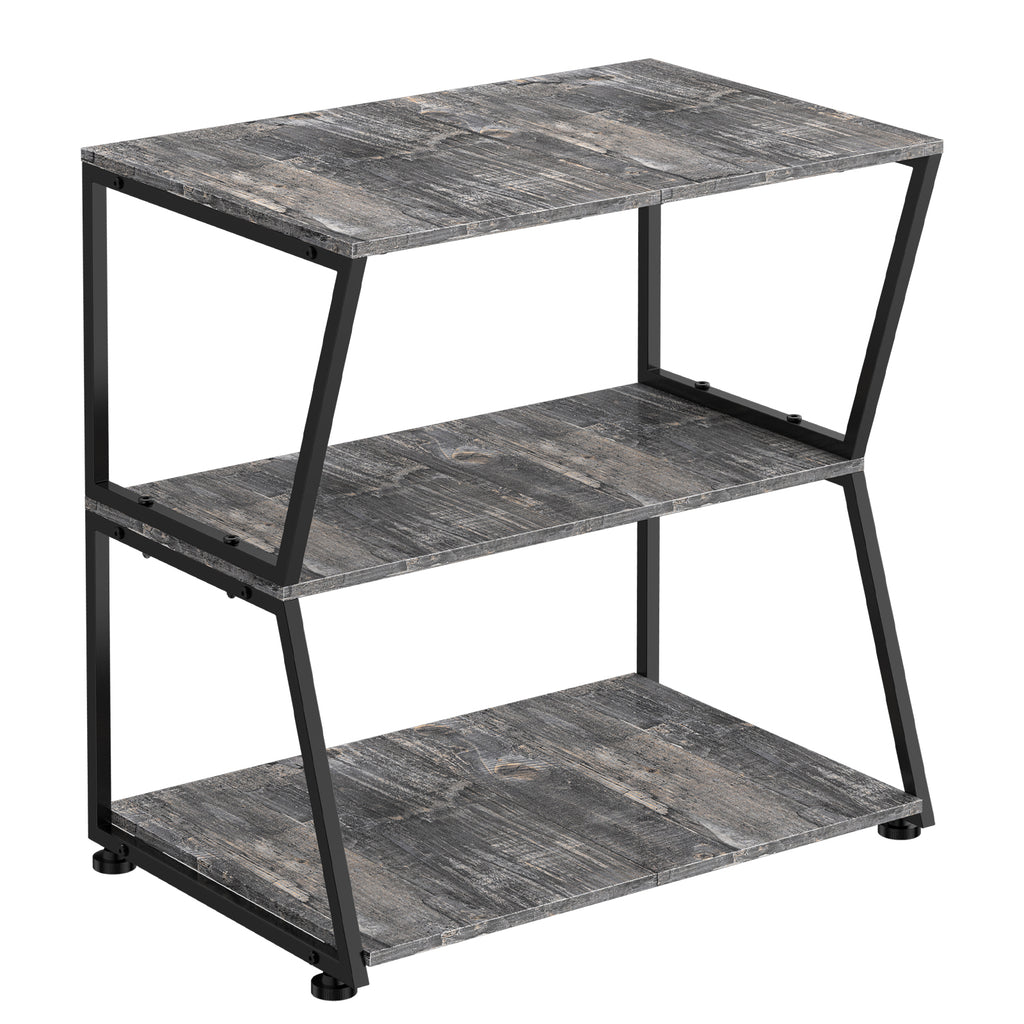 3-Tier Media Stand & Record Player Table - Industrial AV Audio Rack for DVD Players, Game Consoles & WiFi Routers, Stylish Living Room Organizer