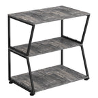3-Tier Media Stand & Record Player Table - Industrial AV Audio Rack for DVD Players, Game Consoles & WiFi Routers, Stylish Living Room Organizer