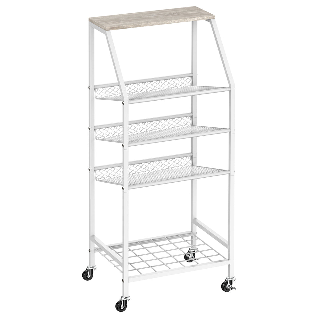 5-Tier Rolling Utility Cart with Storage Baskets - Versatile Home Organizer for Bathroom, Bedroom & Kids' Room, Multi-Purpose Mobile Shelf, Black