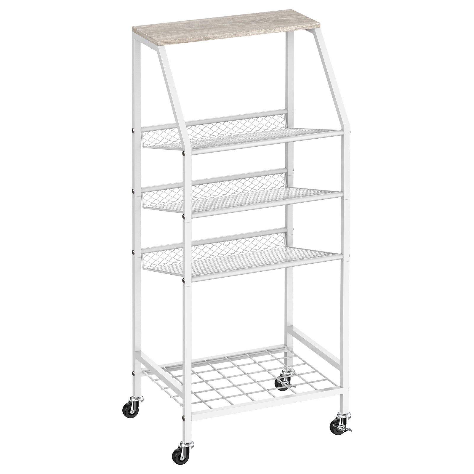 5-Tier Rolling Utility Cart with Storage Baskets - Versatile Home Organizer for Bathroom, Bedroom & Kids' Room, Multi-Purpose Mobile Shelf, Black