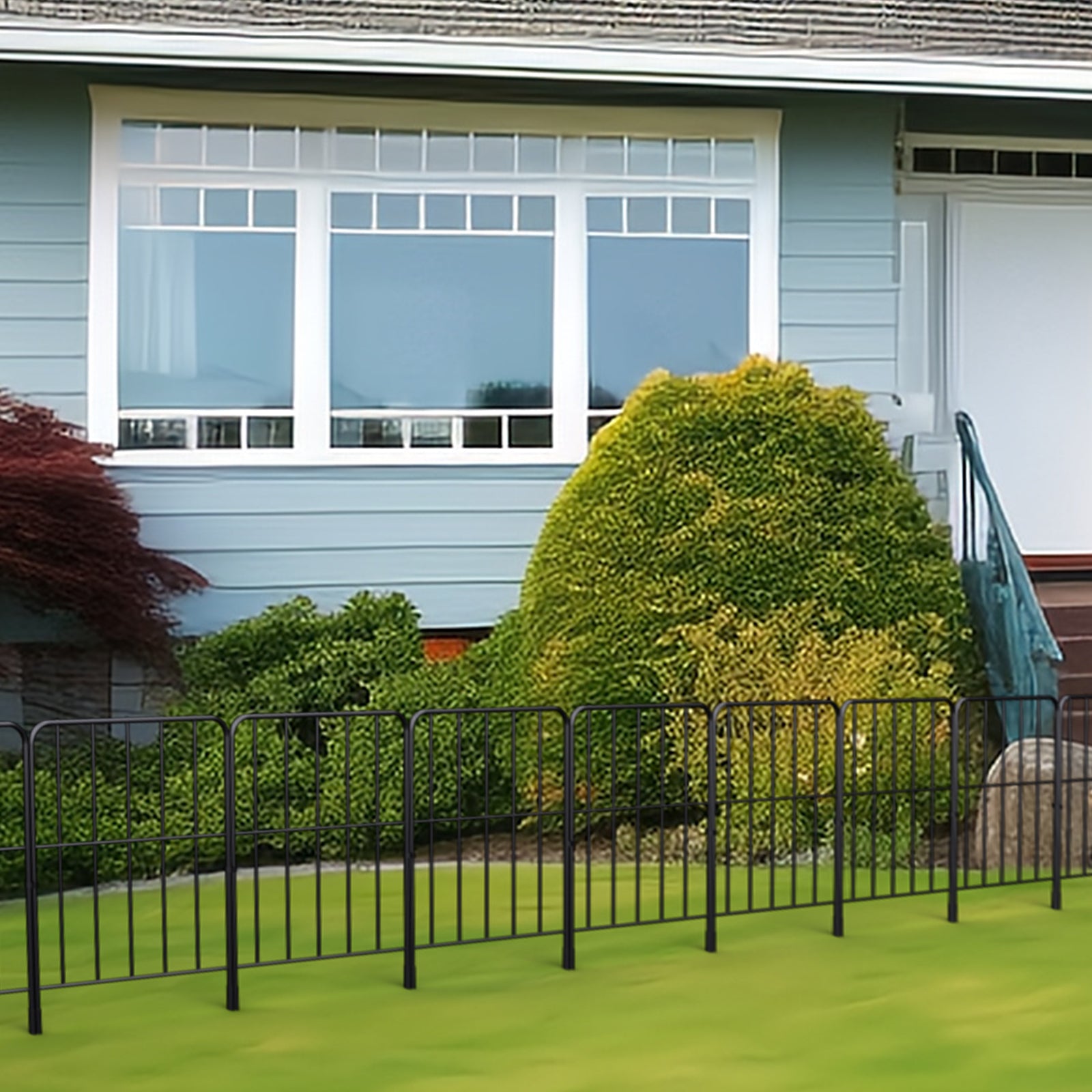 25 Pack Square Garden Fence Panels (24in H x 27ft L) - Rustproof Metal Wire Border for Outdoor Decor