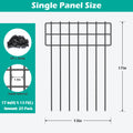 No-Dig Metal Garden Barrier Fence  - Decorative Wire Panels for Yard & Patio