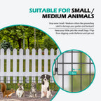 No-Dig Metal Garden Barrier Fence  - Decorative Wire Panels for Yard & Patio