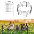 27-Pack Decorative Garden Fence & Animal Barrier - Rustproof Metal Wire No-Dig Fencing for Dogs & Rabbits, Outdoor Flower Bed Border, Black