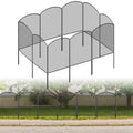24" (H) x 10ft (L) Mesh Garden Fence & Animal Barrier - No-Dig Metal Wire Fencing for Rabbits & Dogs, Decorative Yard & Patio Border, Black