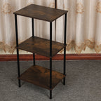 Tall 2 3 4 5-Tier Corner Bookshelf - Narrow Vertical Display Shelf & Plant Stand for Living Room, Black or brown